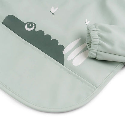 BIB BAYI BAJU BLW LENGAN PANJANG / BABY SILICONE CELEMEK MAKAN MPASI / SLABBER / TATAKAN AIR LIUR CATALOG DQIN DAi