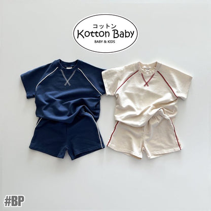 1-5 thn || SETELAN BAJU + CELANA PENDEK (1 set) UNISEX JALAN CASUAL CATALOG ZHBB BP