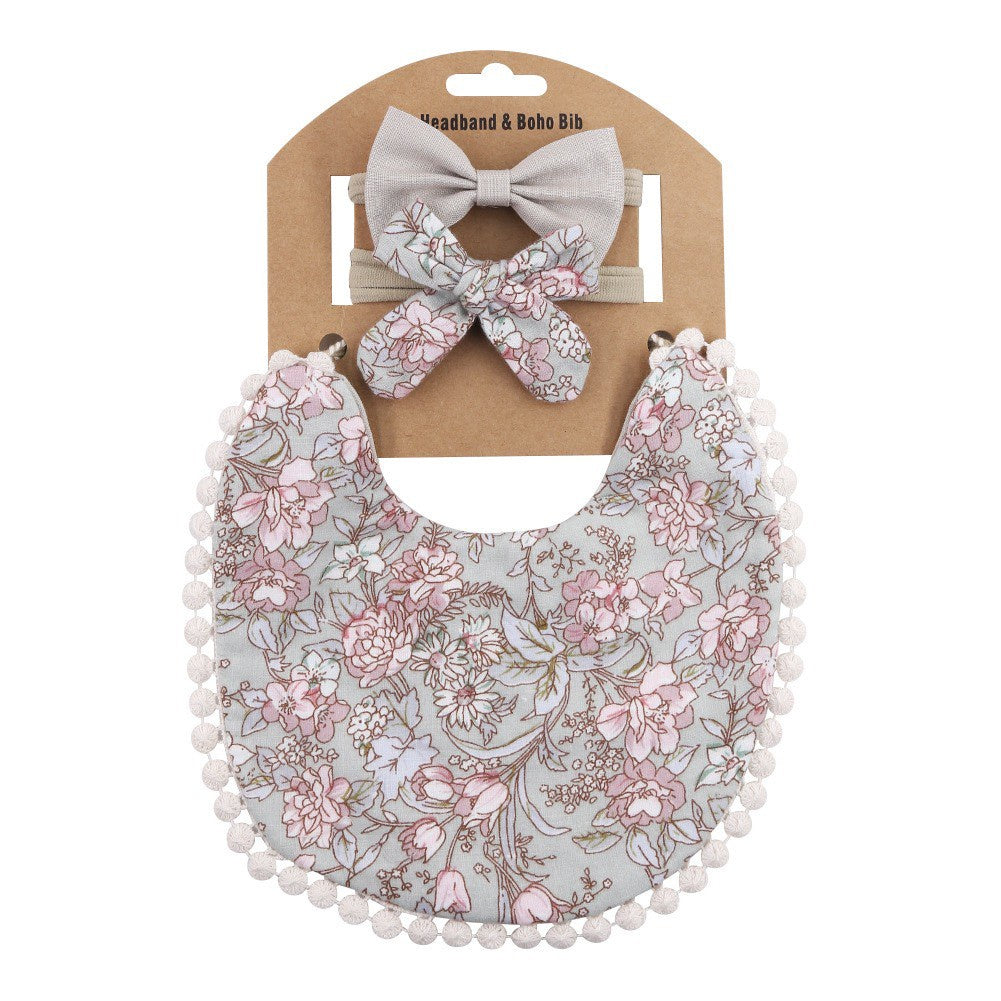 2 BANDANA + 1 BIB | SLABBER PITA HEADBAND BAYI SET CELEMEK TATAKAN LIUR ANAK catalog QUIN NF
