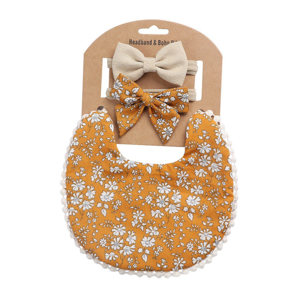 2 BANDANA + 1 BIB | SLABBER PITA HEADBAND BAYI SET CELEMEK TATAKAN LIUR ANAK catalog QUIN NF