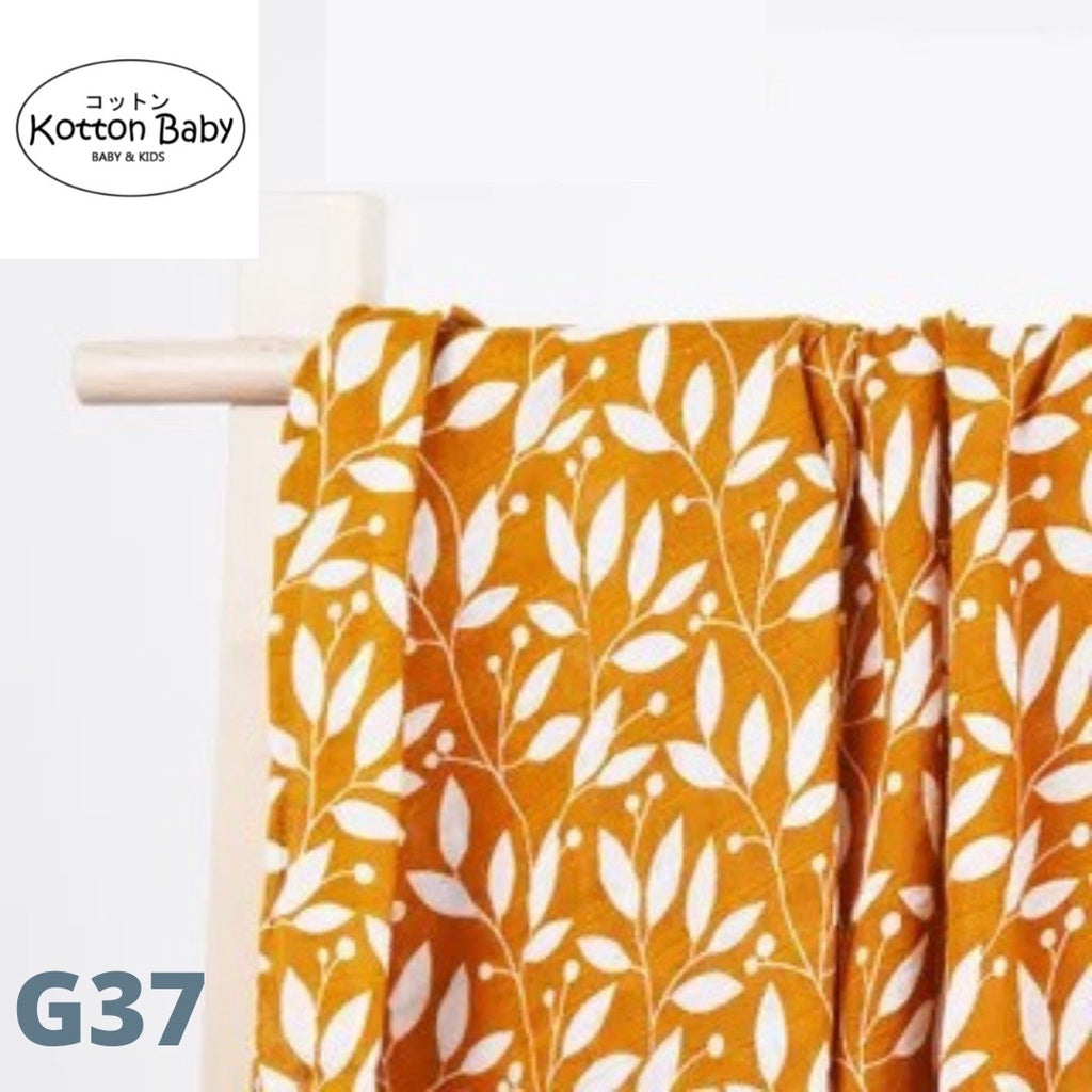 (120x110cm) Kain Bedong Muslin Bayi | Baby Swaddle Muslin Bamboo | Selimut Bayi Catalog G