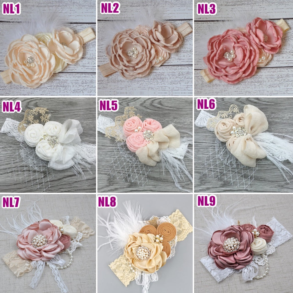 Bandana bayi lace renda brukat headband import pita anak perempuan catalog QUIN NL