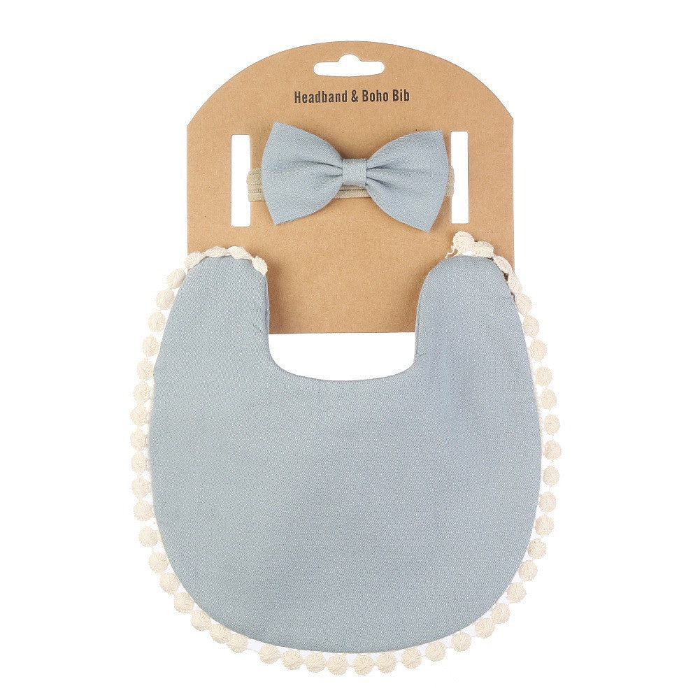 1 BANDANA + 1 BIB | SLABBER PITA HEADBAND BAYI SET CELEMEK TATAKAN LIUR ANAK catalog QUIN NG