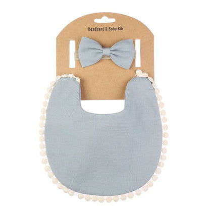 1 BANDANA + 1 BIB | SLABBER PITA HEADBAND BAYI SET CELEMEK TATAKAN LIUR ANAK catalog QUIN NG