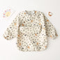 BIB BAYI BAJU BLW LENGAN PANJANG / BABY SILICONE CELEMEK MAKAN MPASI / SLABBER / TATAKAN AIR LIUR CATALOG DQIN DAH