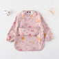 BIB BAYI BAJU BLW LENGAN PANJANG / BABY SILICONE CELEMEK MAKAN MPASI / SLABBER / TATAKAN AIR LIUR CATALOG DQIN DAH