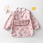 BIB BAYI BAJU BLW LENGAN PANJANG / BABY SILICONE CELEMEK MAKAN MPASI / SLABBER / TATAKAN AIR LIUR CATALOG DQIN DAH