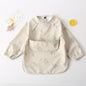 BIB BAYI BAJU BLW LENGAN PANJANG / BABY SILICONE CELEMEK MAKAN MPASI / SLABBER / TATAKAN AIR LIUR CATALOG DQIN DAH