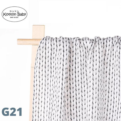 (120x110cm) Kain Bedong Muslin Bayi | Baby Swaddle Muslin Bamboo | Selimut Bayi Catalog G