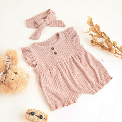 TINYME (free bandana) 0-12bln JUMPER RUFFLE BASIC BAYI | JUMPSUIT ROMPER BAJU PAKAIAN ANAK BABY catalog TMTM Ariel