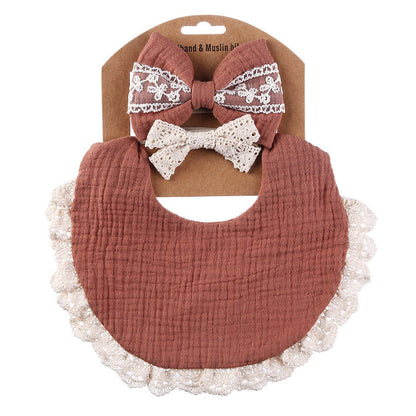 2 BANDANA + 1 BIB | SLABBER PITA HEADBAND BAYI SET CELEMEK TATAKAN LIUR ANAK catalog QUIN NK