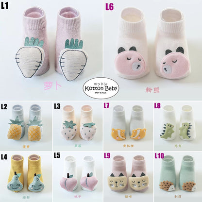 0-3 thn | KAOS KAKI BAYI ANAK IMPOR NEWBORN SOCKS LUCU KARAKTER KARTUN jczz catalog vol.L