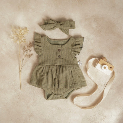 TINYME (free bandana) 0-12bln JUMPER RUFFLE BASIC BAYI | JUMPSUIT ROMPER BAJU PAKAIAN ANAK BABY catalog TMTM Nicole