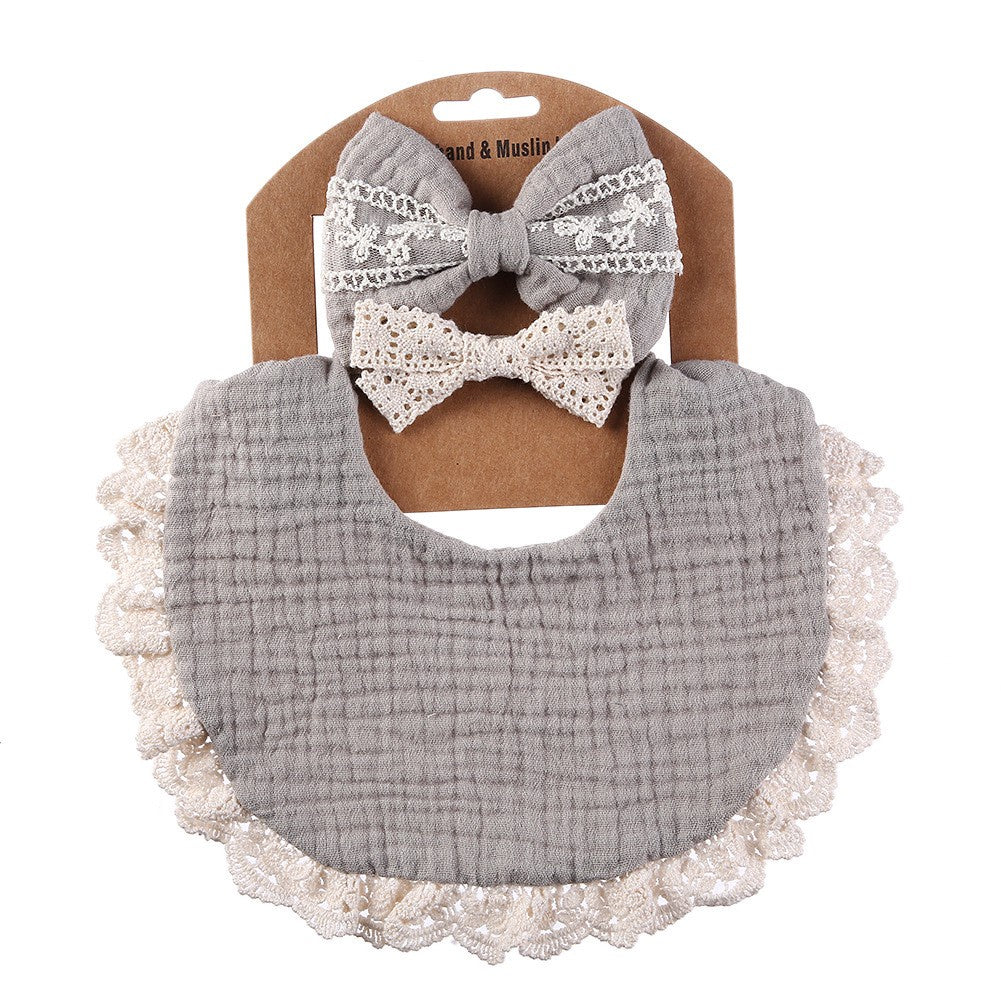 2 BANDANA + 1 BIB | SLABBER PITA HEADBAND BAYI SET CELEMEK TATAKAN LIUR ANAK catalog QUIN NK
