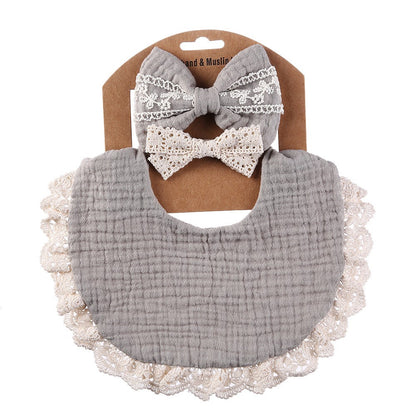 2 BANDANA + 1 BIB | SLABBER PITA HEADBAND BAYI SET CELEMEK TATAKAN LIUR ANAK catalog QUIN NK