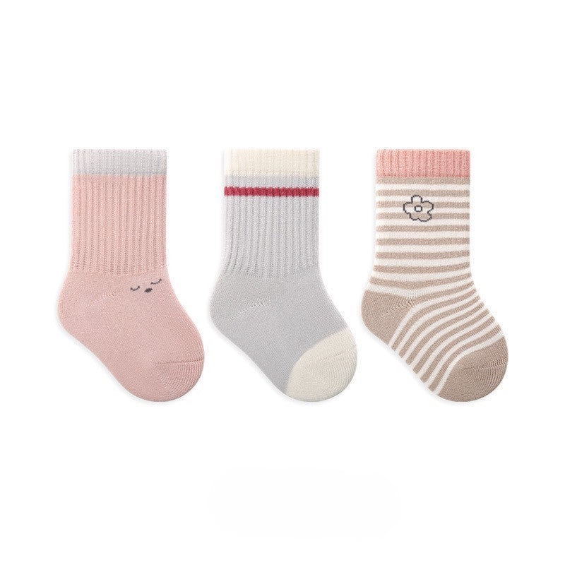 [3 PSG] 0-3 thn | KAOS KAKI BAYI BASIC ANAK IMPOR SOCKS LUCU KARAKTER KARTUN UNISEX Catalog NMBB FAF