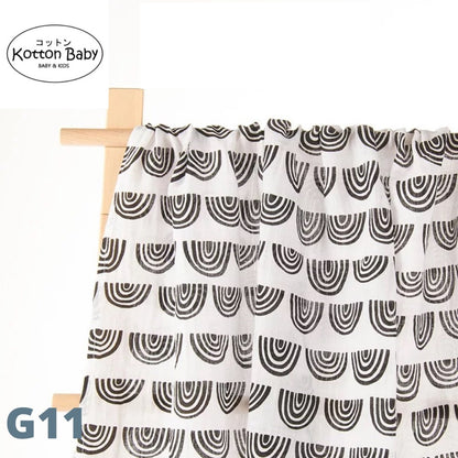 (120x110cm) Kain Bedong Muslin Bayi | Baby Swaddle Muslin Bamboo | Selimut Bayi Catalog G