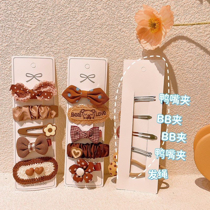 (isi 5pcs) Set Jepitan rambut | Pita Rambut | bayi anak bunga import perempuan aksesoris catalog JYRF FK
