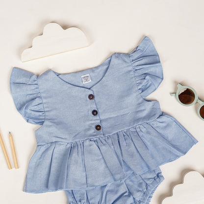 TINYME 0-3 thn || ( ATASAN PEPLUM / CELANA ) KAOS BAYI ANAK CASUAL catalog TMTM SNOWY