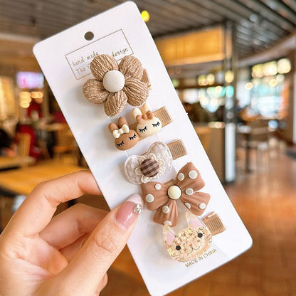 (isi 5pcs) Set Jepitan rambut | Pita Rambut | bayi anak bunga import perempuan aksesoris catalog JYRF FE