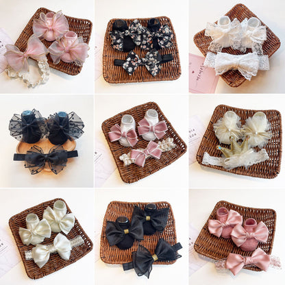 0-2 thn | 2in1 (Kaos kaki + Bandana) BAYI ANAK IMPOR SOCKS LUCU ANAK PEREMPUAN catalog JYRF FN