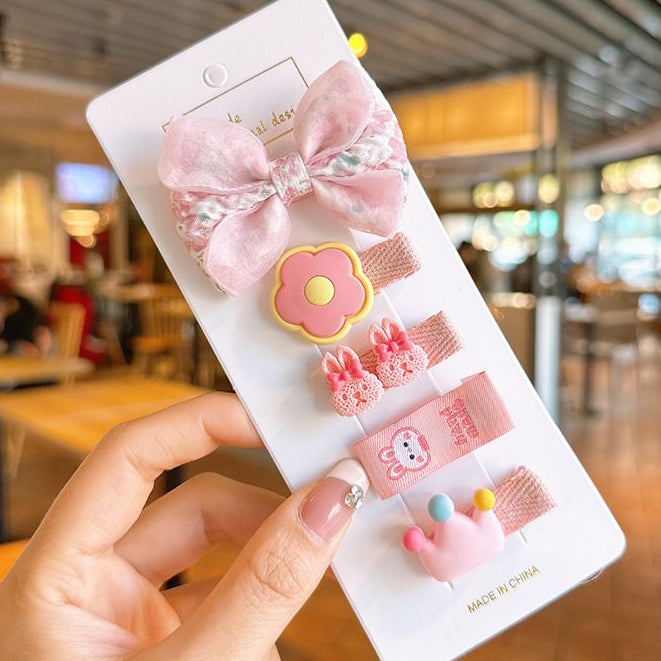 (isi 5pcs) Set Jepitan rambut | Pita Rambut | bayi anak bunga import perempuan aksesoris catalog JYRF FE