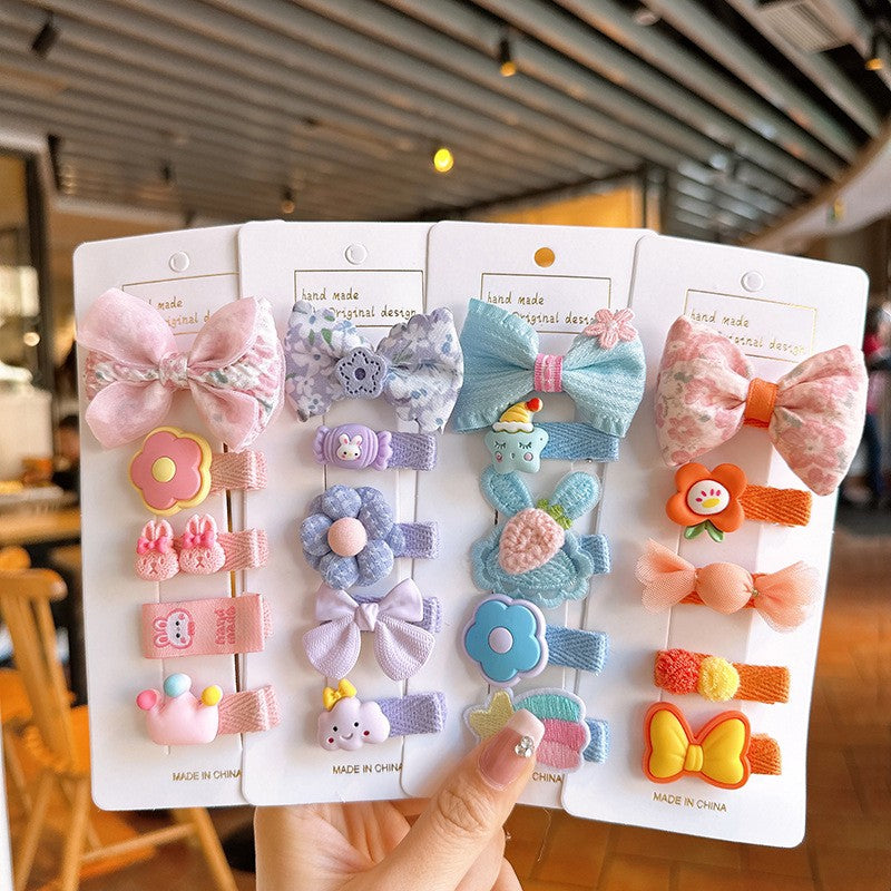 (isi 5pcs) Set Jepitan rambut | Pita Rambut | bayi anak bunga import perempuan aksesoris catalog JYRF FE