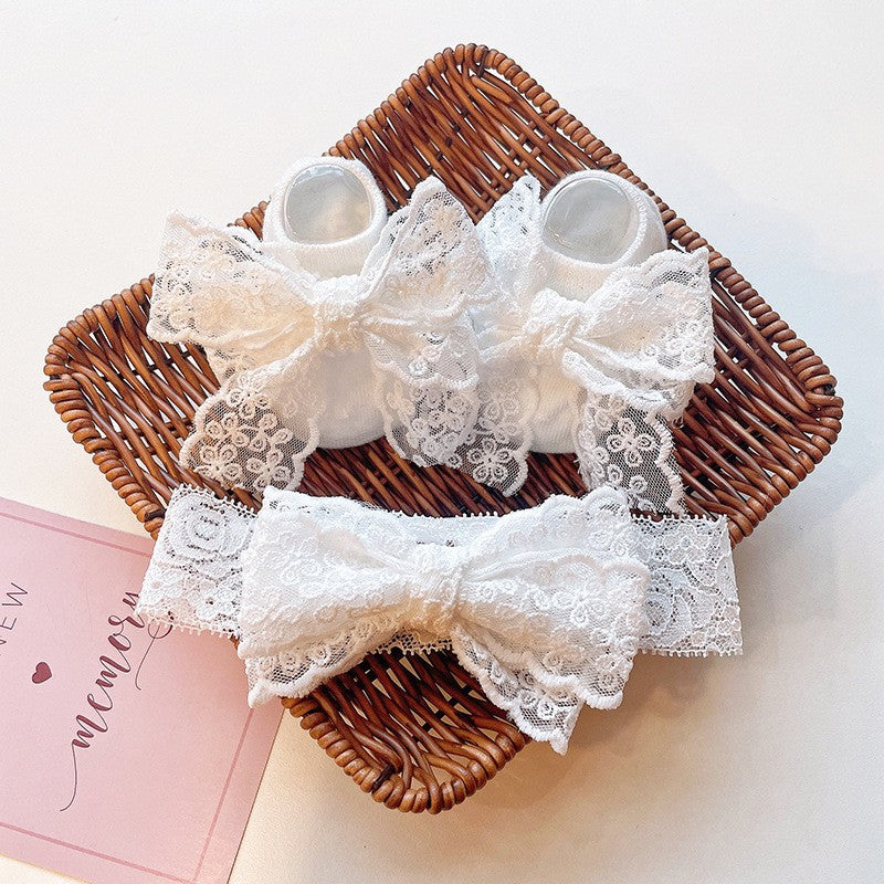 0-2 thn | 2in1 (Kaos kaki + Bandana) BAYI ANAK IMPOR SOCKS LUCU ANAK PEREMPUAN catalog JYRF FN