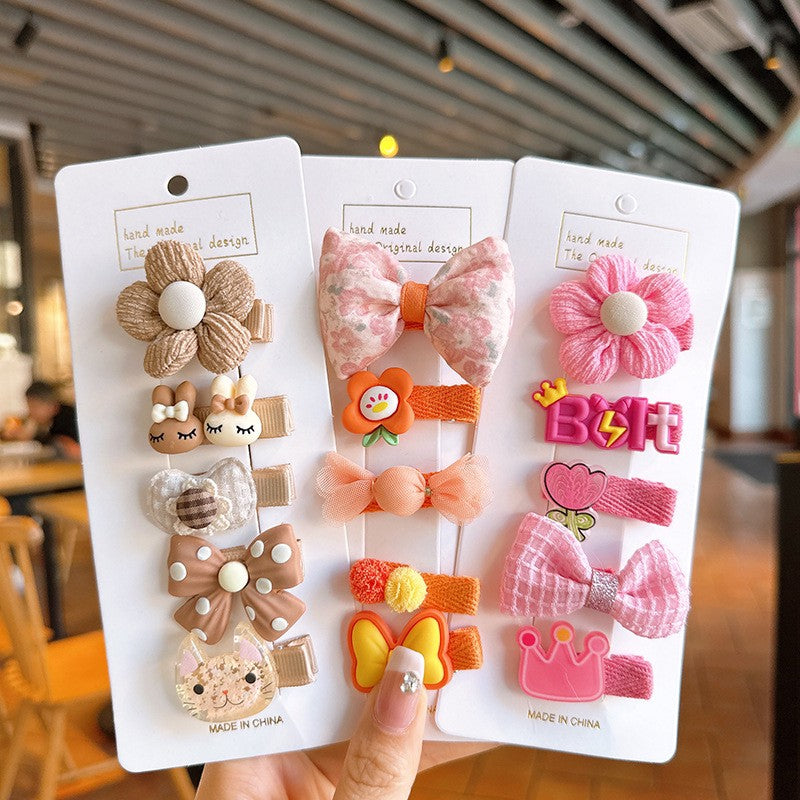 (isi 5pcs) Set Jepitan rambut | Pita Rambut | bayi anak bunga import perempuan aksesoris catalog JYRF FE