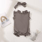 TINYME || (free bandana) 0-18bln JUMPER RUFFLE BASIC BAYI | JUMPSUIT ROMPER BAJU ANAK  catalog TMTM ELENA