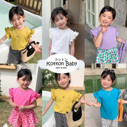 2-6 thn || ATASAN BAJU KAOS BASIC CASUAL BAYI PAKAIAN ANAK PEREMPUAN catalog NXTY TD