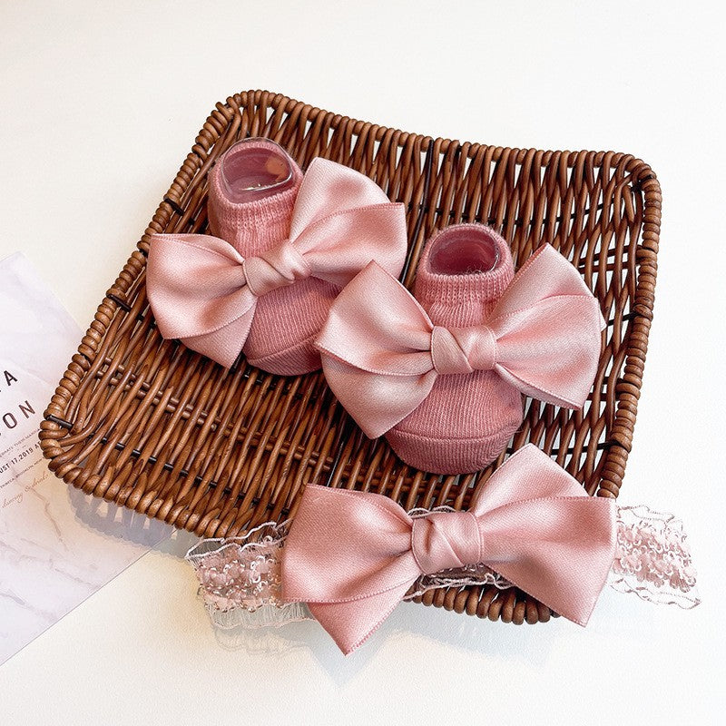 0-2 thn | 2in1 (Kaos kaki + Bandana) BAYI ANAK IMPOR SOCKS LUCU ANAK PEREMPUAN catalog JYRF FN