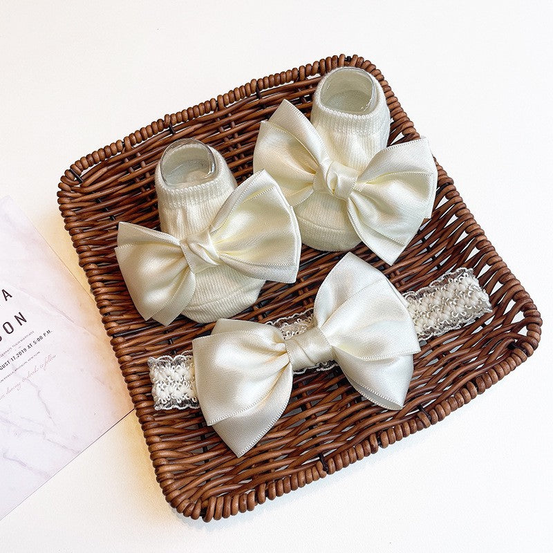 0-2 thn | 2in1 (Kaos kaki + Bandana) BAYI ANAK IMPOR SOCKS LUCU ANAK PEREMPUAN catalog JYRF FN