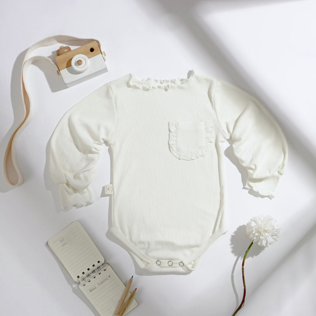 TINYME || 0-12bln JUMPER RUFFLE BASIC BAYI | JUMPSUIT ROMPER BAJU PAKAIAN ANAK BABY catalog TMTM Fiona