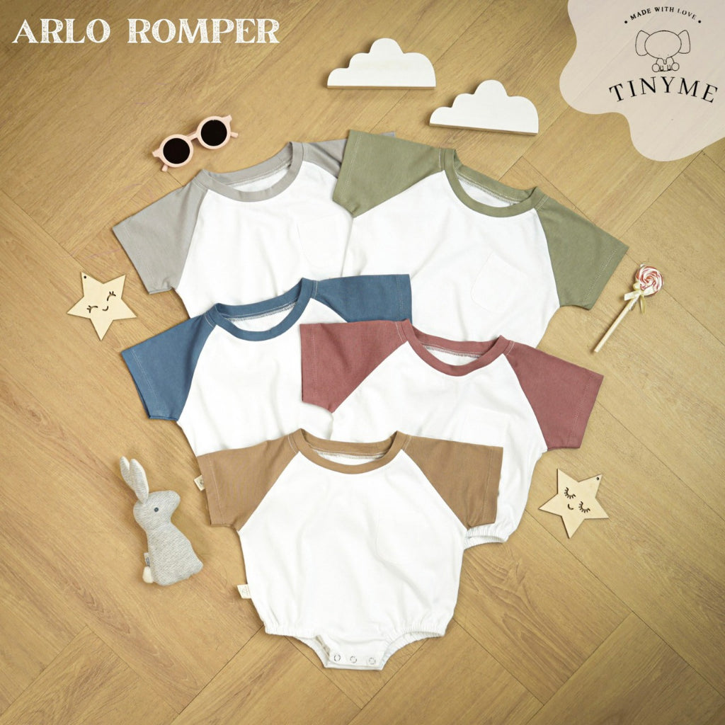 TINYME 0-18bln KATUN PREMIUM ROMPER BASIC BAYI | JUMPSUIT JUMPER BAJU PAKAIAN ANAK BABY catalog TMTM ARLO