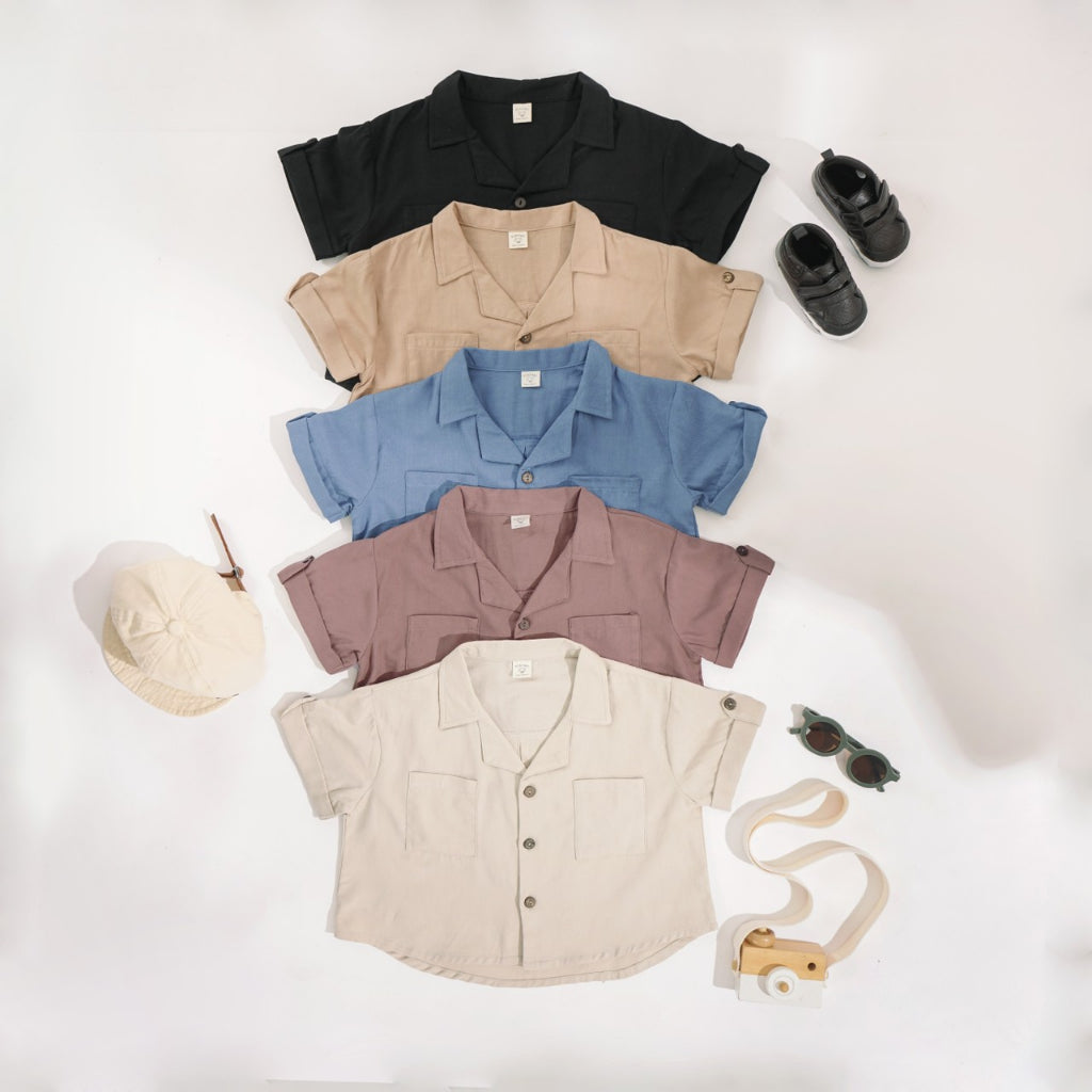 TINYME 1-4thn | Kemeja Oversize Unisex Baju Anak Atasan Formal Bayi  catalog TMTM OSLO
