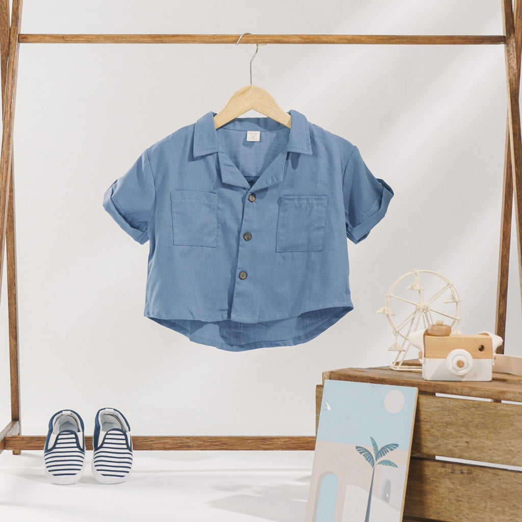 TINYME 1-4thn | Kemeja Oversize Unisex Baju Anak Atasan Formal Bayi  catalog TMTM OSLO
