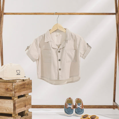 TINYME 1-4thn | Kemeja Oversize Unisex Baju Anak Atasan Formal Bayi  catalog TMTM OSLO
