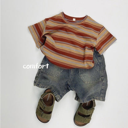 1-7thn | Tshirt Kaos Korea Basic Lengan Pendek Anak Laki-laki Pakaian Bayi KQHZ catalog KAL
