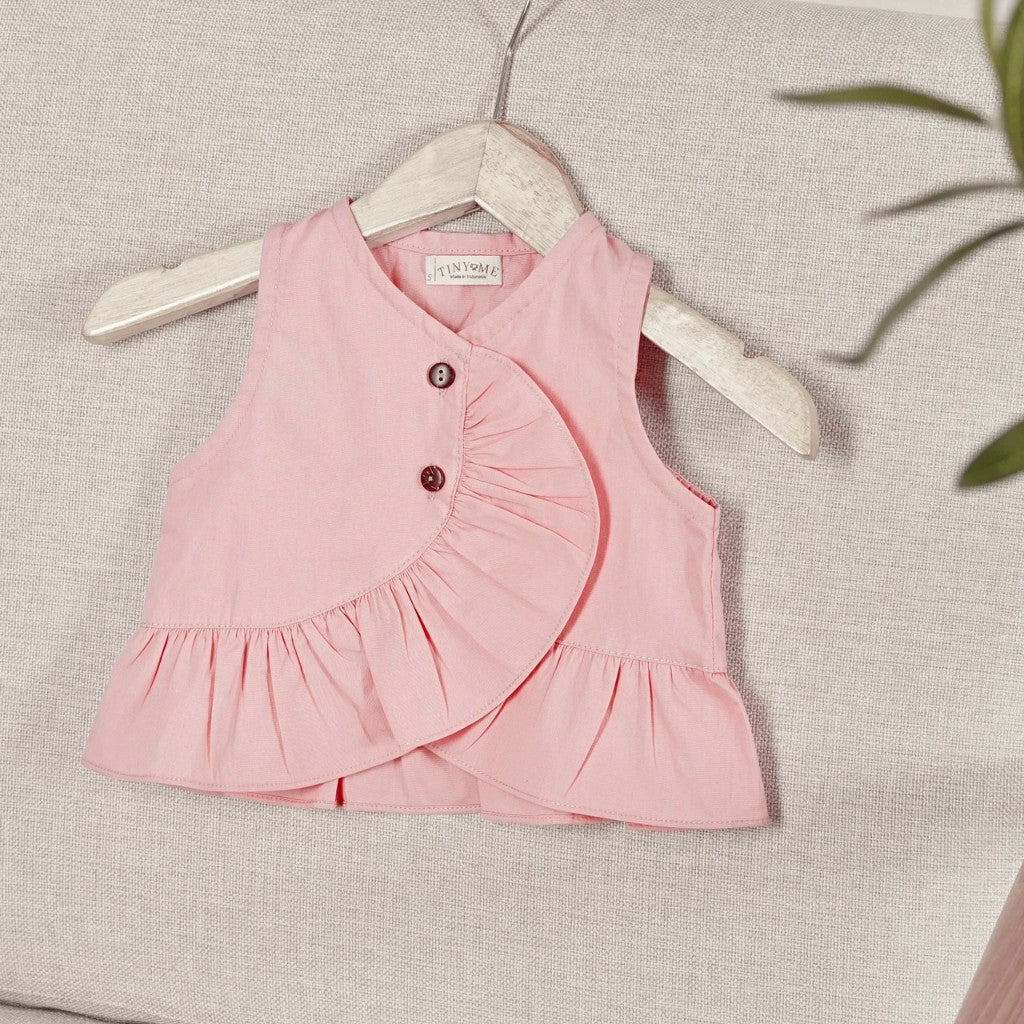 TINYME 0-4thn || TOP RUFFLE ATASAN ANAK KAOS TOP CASUAL PEREMPUAN Catalog TMTM HELEN