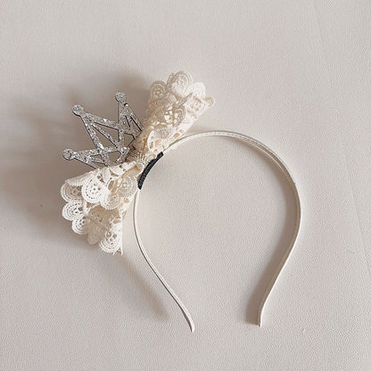 Bando Lace Princess Anak Bow | Mahkota Bandana Pita Rambut Aksesoris Kepala | premium import perempuan catalog WGEP PB