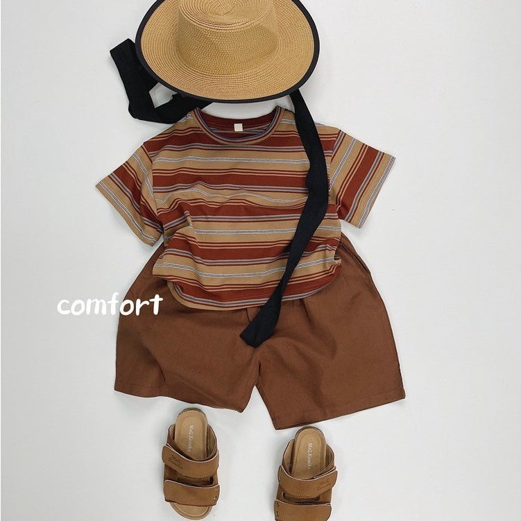 1-7thn | Tshirt Kaos Korea Basic Lengan Pendek Anak Laki-laki Pakaian Bayi KQHZ catalog KAL