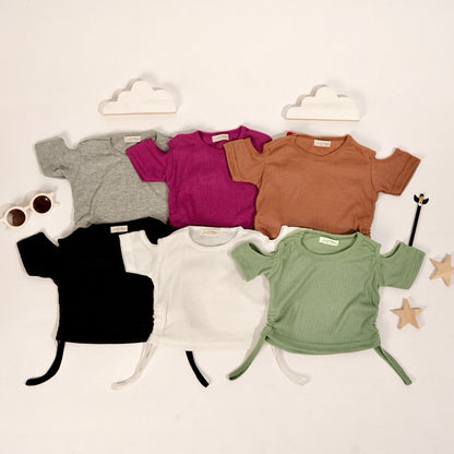 TINYME 1-5thn || CROPTOP ATASAN ANAK KAOS TOP CASUAL PEREMPUAN Catalog TMTM GINA