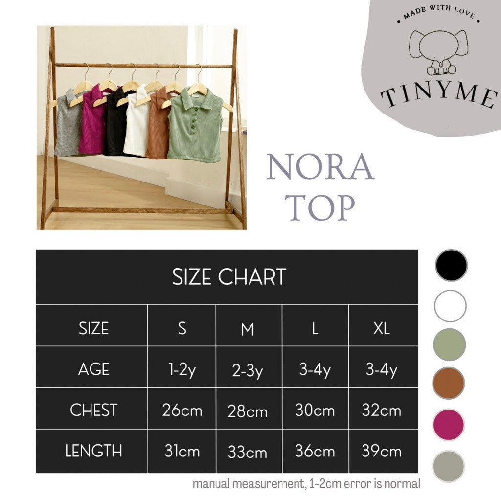 TINYME 1-5thn || ATASAN POLO ANAK KAOS TOP CASUAL PEREMPUAN Catalog TMTM NORA
