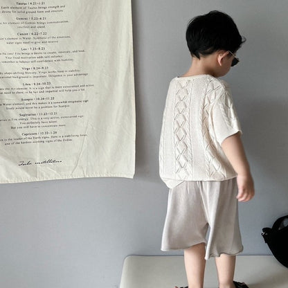1-5thn | Tshirt Kaos Korea Basic Lengan Pendek Anak Unisex Pakaian Bayi MTQN catalog Qi