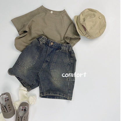 1-5thn | Tshirt Kaos Korea Basic Lengan Pendek Anak unisex Pakaian Bayi KQHZ catalog KAM