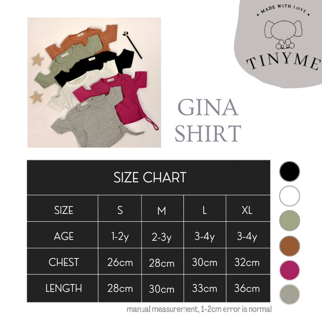 TINYME 1-5thn || CROPTOP ATASAN ANAK KAOS TOP CASUAL PEREMPUAN Catalog TMTM GINA
