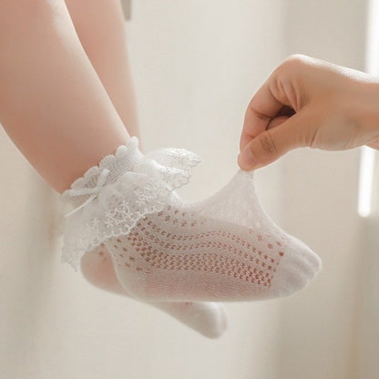 0-3 thn | KAOS KAKI POLOS LACE  BAYI ANAK NEWBORN SOCKS PEREMPUAN catalog NMBB FAB new