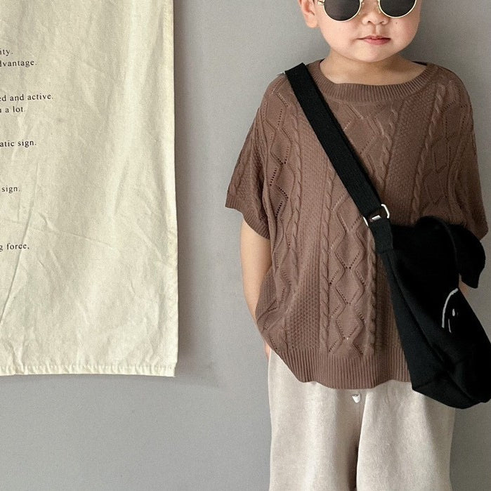 1-5thn | Tshirt Kaos Korea Basic Lengan Pendek Anak Unisex Pakaian Bayi MTQN catalog Qi