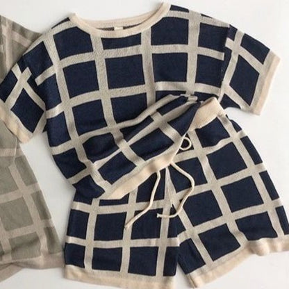 1-5thn | Setelan Atasan + Celana Basic Lengan Pendek Anak Unisex Pakaian Bayi MTQN catalog QK